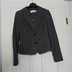 Calvin Klein Gray Pinstripe Women's Blazer Size 2P ⭐️NWOT⭐️